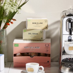 café de spécialité Terres de café - Capsules Home-Compostable Yeti Village bio x 100