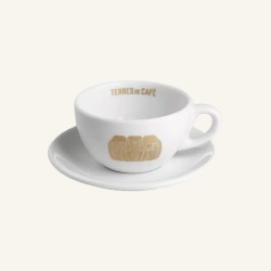 Cappuccino porcelain cup and saucer - 18cL