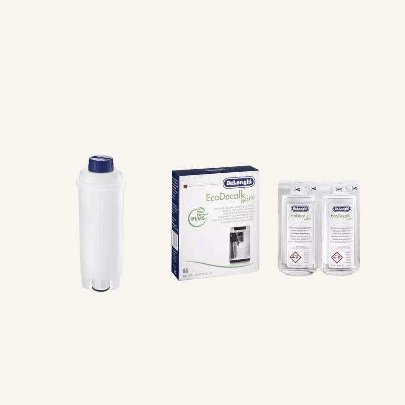 Kit d'entretien_Cartouche filtrante + Détartrant EcoDecalk mini 2X100mL - De'Longhi| Vente en Ligne