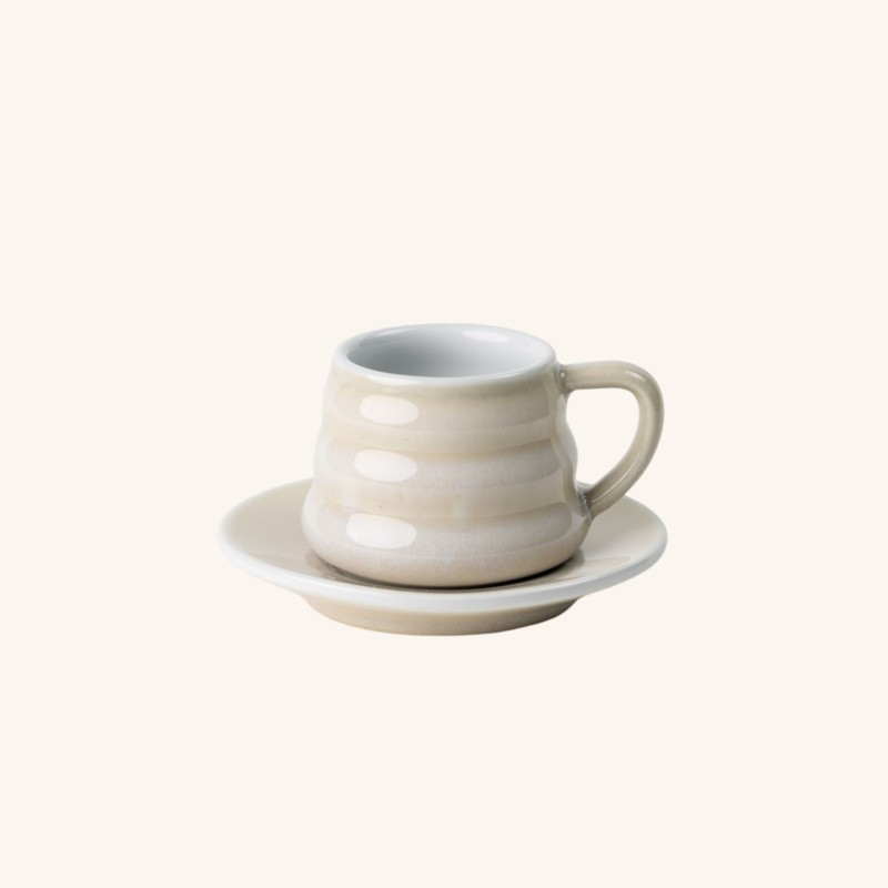 Tasse et sous-tasse Ibrik 110mL - Ivoire Accessoires Méthodes douces