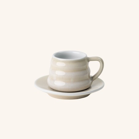 Tasse et sous-tasse Ibrik 110mL - Ivoire Accessoires Méthodes douces