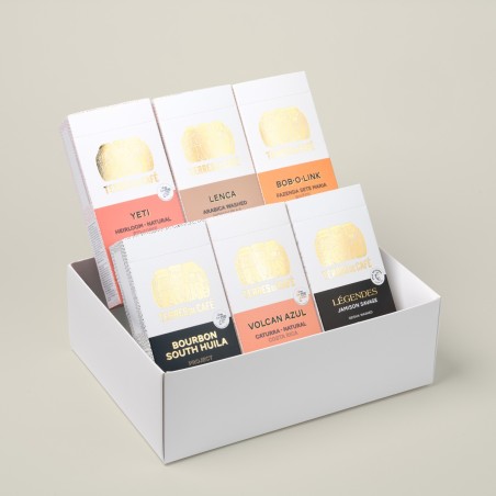 café de spécialité Terres de café - Coffret Capsules 6 boîtes d'exception