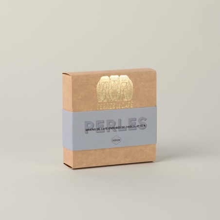 Cacao de spécialité | Perles - Boîte grains de café enrobés de chocolat 70% | Vente en Ligne