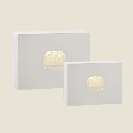 White textured box