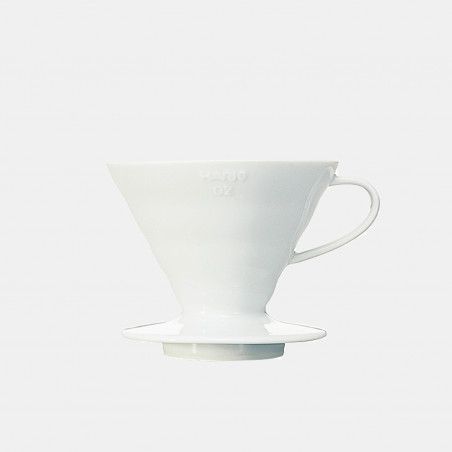 Hario ceramic dripper 02 1/2 cups - White - Terres de café